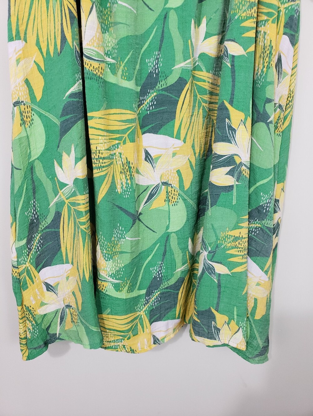 Naif Green Tropical Print Peasant Tunic Dress - Picture 7 of 12
